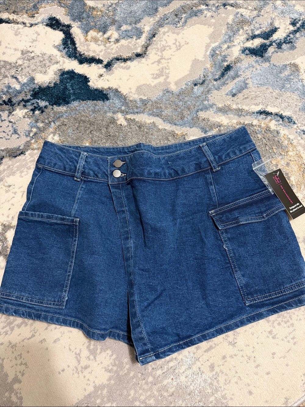 NOBO Dark Blue Denim Cargo Skort